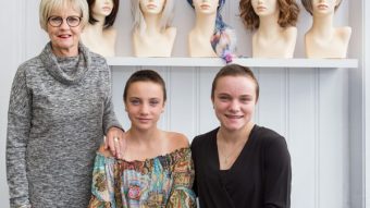 L-R Image is of owner Eleanor with Paris Carrol (13) and Aria Carroll (15) Christchurch Girls High Shave for a Cure