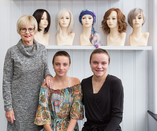 L-R Image is of owner Eleanor with Paris Carrol (13) and Aria Carroll (15) Christchurch Girls High Shave for a Cure