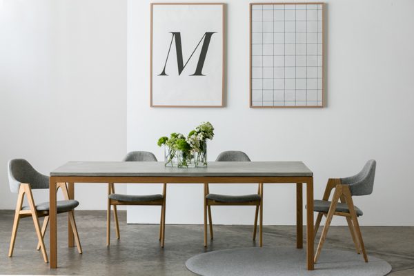 HANDKRAFTED INTERIORS VENICE CONCRETE DINING TABLE