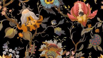 House of Hackney x William Morris Artemis Black Wallpaper