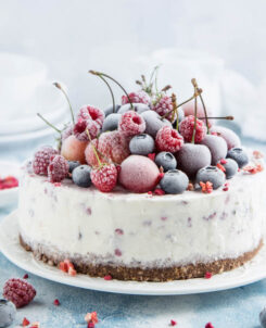 Frozen Berry Ice Cream Cake