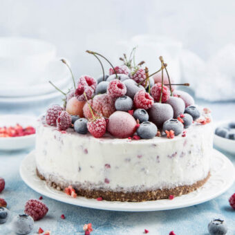 Frozen Berry Ice Cream Cake