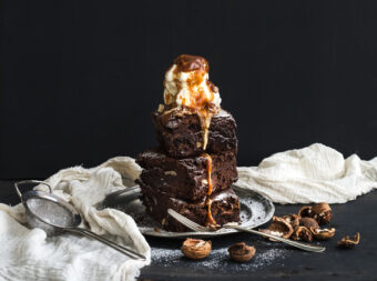 Salted caramel nut brownies Recipe