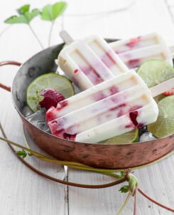 Strawberry Lime Popsicles