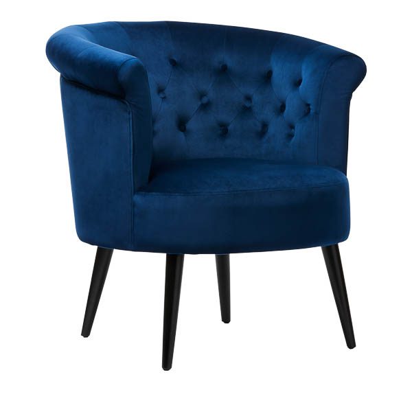 ADAIRS INDIGO M+R VELVET BELLA CHAIR Metropol