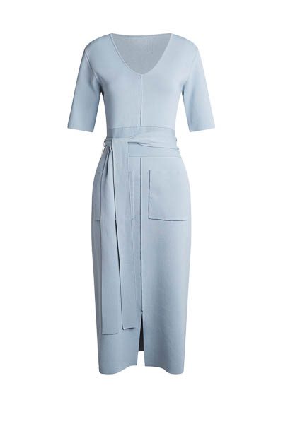 SABA AMARA MILANO PENCIL DRESS DAWN BLUE - Metropol