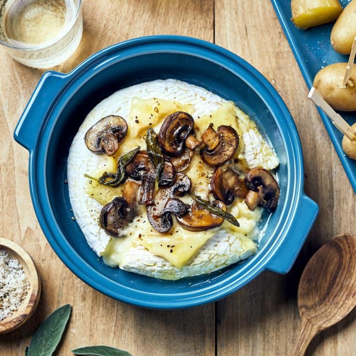 Mushroom Brie Cheese Baker