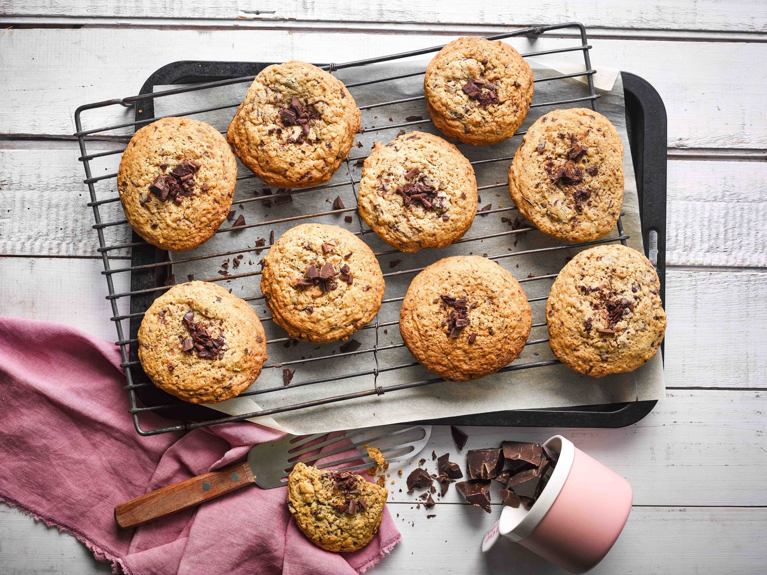 Huge oaty chocolate chunk style cookies: Everyday Favourites - Metropol